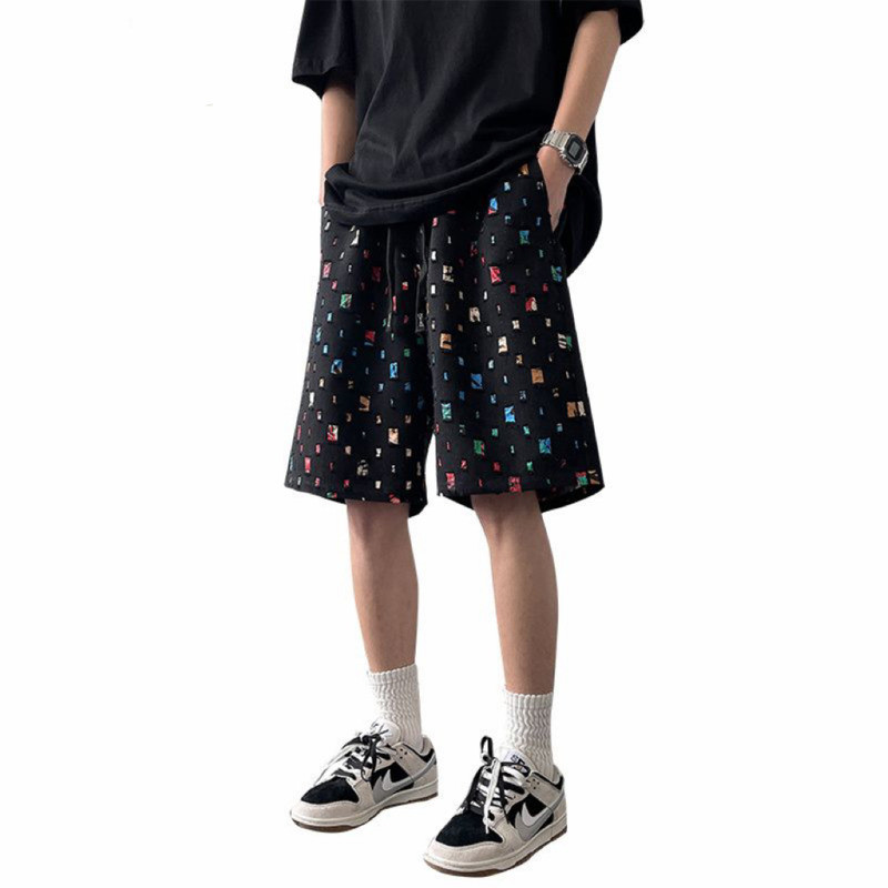 Σχέδιο Broken Hole Grid Short Hombre Καλοκαιρινή Μόδα Hip Pop Σορτς για Άνδρες 2023 Ανδρικό Casual εξατομικευμένο κοντό ανδρικό κοντό σορτς