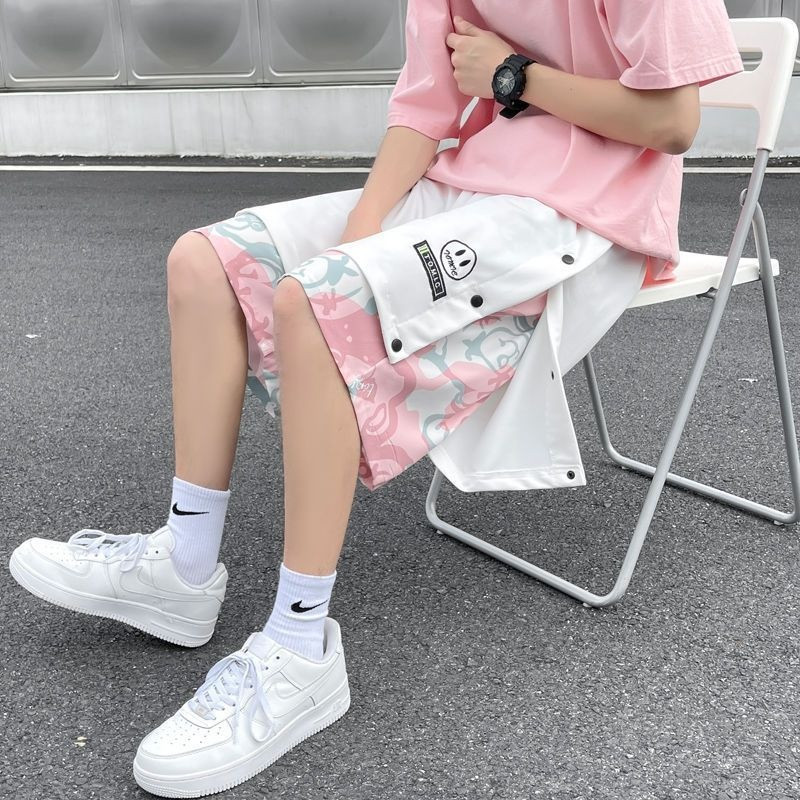 Jauni šorti In Homme Summer 2023 Vīriešu ikdienas sporta šorti korejiešu sporta šorti Masculino vīriešu kravas un panku šorti, brīvi šorti