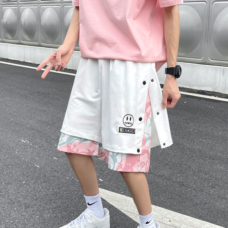 Jauni šorti In Homme Summer 2023 Vīriešu ikdienas sporta šorti korejiešu sporta šorti Masculino vīriešu kravas un panku šorti, brīvi šorti