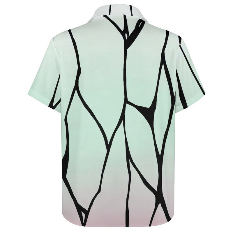 Shinobu Kochou Butterfly ikdienas krekls Kimetsu No Yaiba Anime Demon Slayer Beach brīvs krekls Havaju Retro blūzes Lielizmēra Tops