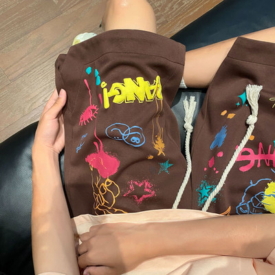 Hip hop σορτς για άντρες και γυναίκες με εμπριμέ σχέδιο προσωπικότητας Σορτς για άνδρες Αθλητικό σορτς Streetwear για άνδρες Ανδρικά σορτς casual