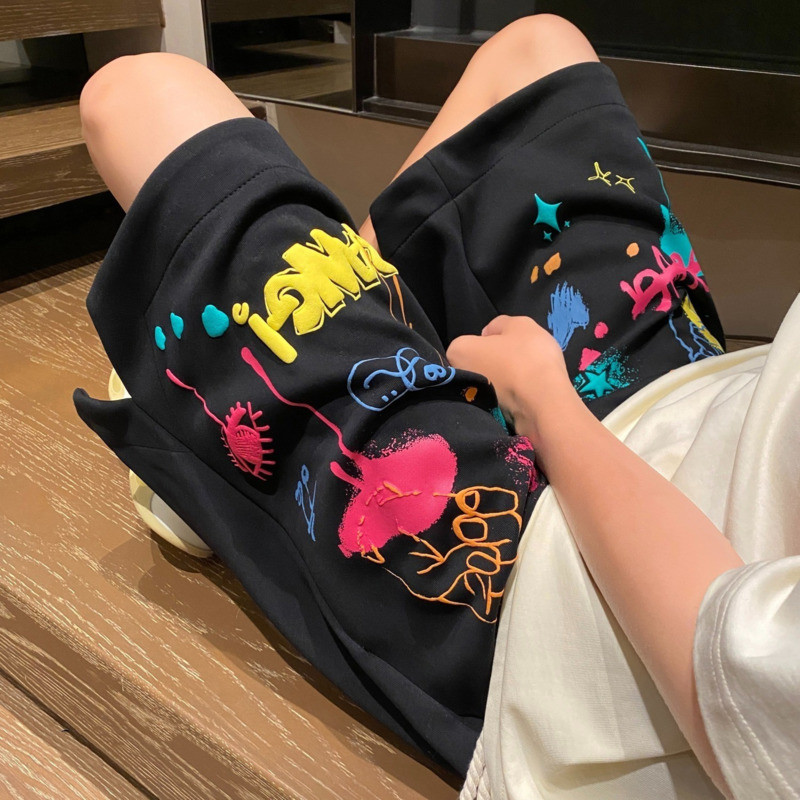 Hip hop σορτς για άντρες και γυναίκες με εμπριμέ σχέδιο προσωπικότητας Σορτς για άνδρες Αθλητικό σορτς Streetwear για άνδρες Ανδρικά σορτς casual