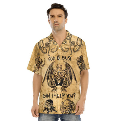 Jauni ikdienas vīriešu krekli Fire Skull Print Beach Time Reunion Forši ikdienas krekli ar īsām piedurknēm Liela izmēra vasaras topi