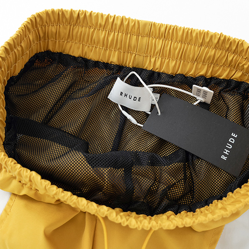 RHUDE 2023 Πολυεστερικές ίνες με ύφασμα εκτύπωσης υψηλής ποιότητας υπερμεγέθη Ανδρικά γυναικεία σορτς παραλίας Splice Color Αναπνέον κορδόνι