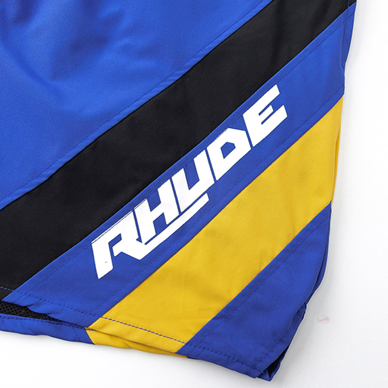 RHUDE Sosire Fibră de poliester plasă țesătură pantaloni negri imprimare de înaltă calitate bărbați femei 1:1 pantaloni scurți supradimensionați, respirabili, Hawaii