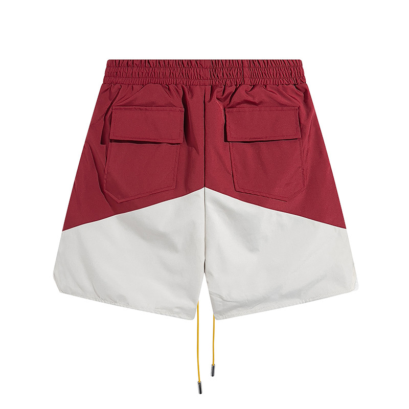 Ύφασμα RHUDE Πολυεστερικό Διχτυωτό Ύφασμα Καλύτερης Ποιότητας Μαύρο Παντελόνι Ανδρικό Γυναικείο Κορδόνι Κορδόνι Ελαστική Γραβάτα Sandy Beach Σορτς Ελαστικότητα