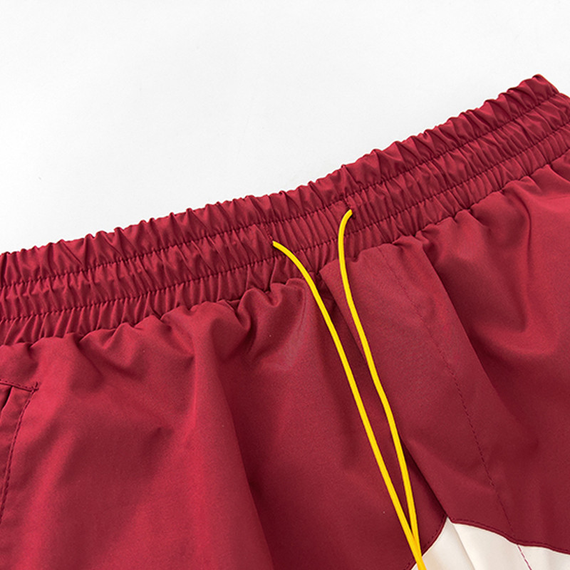 Ύφασμα RHUDE Πολυεστερικό Διχτυωτό Ύφασμα Καλύτερης Ποιότητας Μαύρο Παντελόνι Ανδρικό Γυναικείο Κορδόνι Κορδόνι Ελαστική Γραβάτα Sandy Beach Σορτς Ελαστικότητα