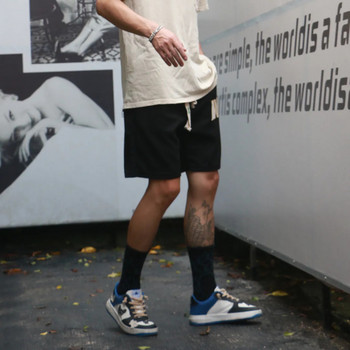 Американски улични бродирани къси панталони за мъже Модни спортни къси шорти с щампа на букви за жени Летни ежедневни свободни баскетболни къси панталони