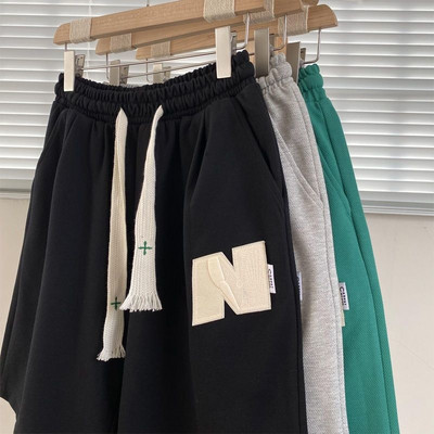 American Streetwear Κεντημένο σορτς για άντρες Μόδα επιστολή με στάμπα αθλητικό σορτς για γυναίκες Καλοκαιρινό χαλαρό σορτς μπάσκετ