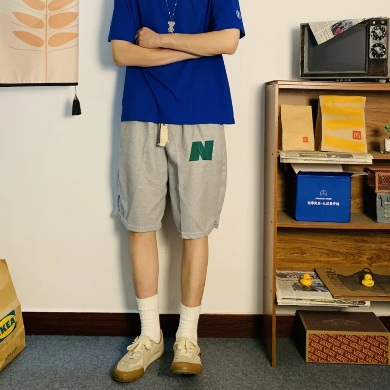 American Streetwear Κεντημένο σορτς για άντρες Μόδα επιστολή με στάμπα αθλητικό σορτς για γυναίκες Καλοκαιρινό χαλαρό σορτς μπάσκετ