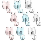 Διαφανή αυτοκόλλητα γάντζοι τοίχου Χαριτωμένος κολλητικός γάντζος για κουζίνα μπάνιο γάντζοι χωρίς ίχνος σακιδίου πλάτης κρεμαστό ράφι Κρεμάστρα κλειδιού