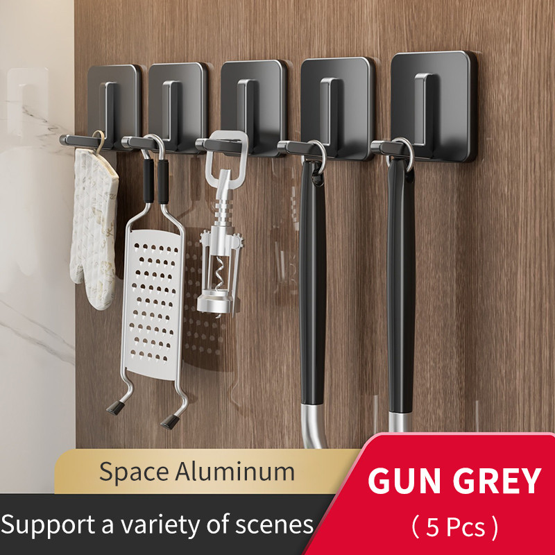 2/5 gab. garīgie āķi bez urbšanas aiz durvīm atslēgu auduma pakaramais vannas istabas plaukts dvieļu turētājs virtuves plaukta aparatūra