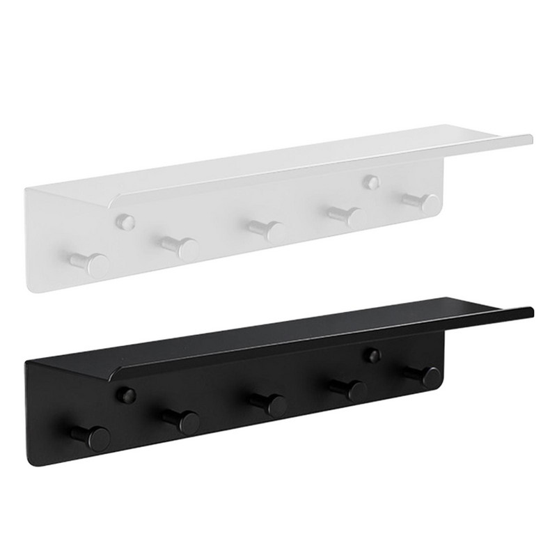 Rippuv võtmekonksu võtmehoidja koos riiulikonksude hoidikuga esiku jaoks