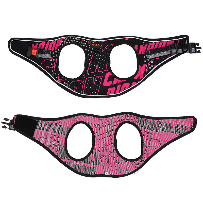 Nailon imprimat pentru câini de companie, vestă reglabilă fără tragere, câine, câine, pisică, ham reflectorizant pentru câini de talie mică, mijlocie, chihuahua pug