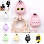 1db macska fogastartó aranyos rejtett kampók fali polc kampós ruhák sapka sál kulcstartók otthoni dekoráció villogó bagoly ékszer élelmiszerek