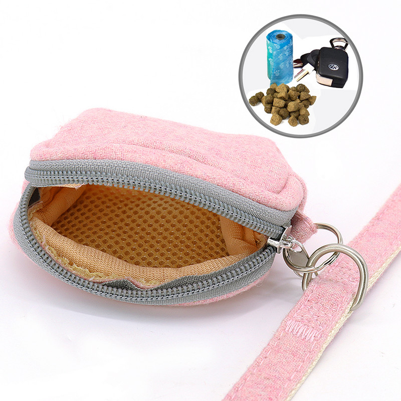 Set de lesă pentru câini cald pentru pisici, guler de blană moale, vestă reglabilă pentru animale de companie, pentru câini mici, mijlocii mari, pisici, sac de gustare Chihuahua