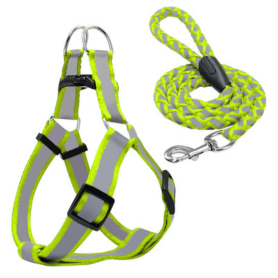 Atstarojoša neilona suņu siksnas veste bez vilkšanas, regulējama mājdzīvnieku kucēnu pastaigu siksnas komplekts mazam un vidējam sunim