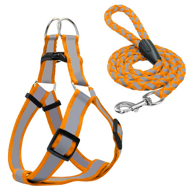 Atstarojoša neilona suņu siksnas veste bez vilkšanas, regulējama mājdzīvnieku kucēnu pastaigu siksnas komplekts mazam un vidējam sunim