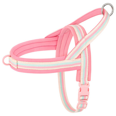 Μικρό μεσαίο λουρί σκύλου με νάιλον γεμιστό γιλέκο λουριού για σκύλους Ρυθμιζόμενο μαλακό εξωτερικό γιλέκο χωρίς έλξη για κουτάβια για κατοικίδια Τσιουάουα