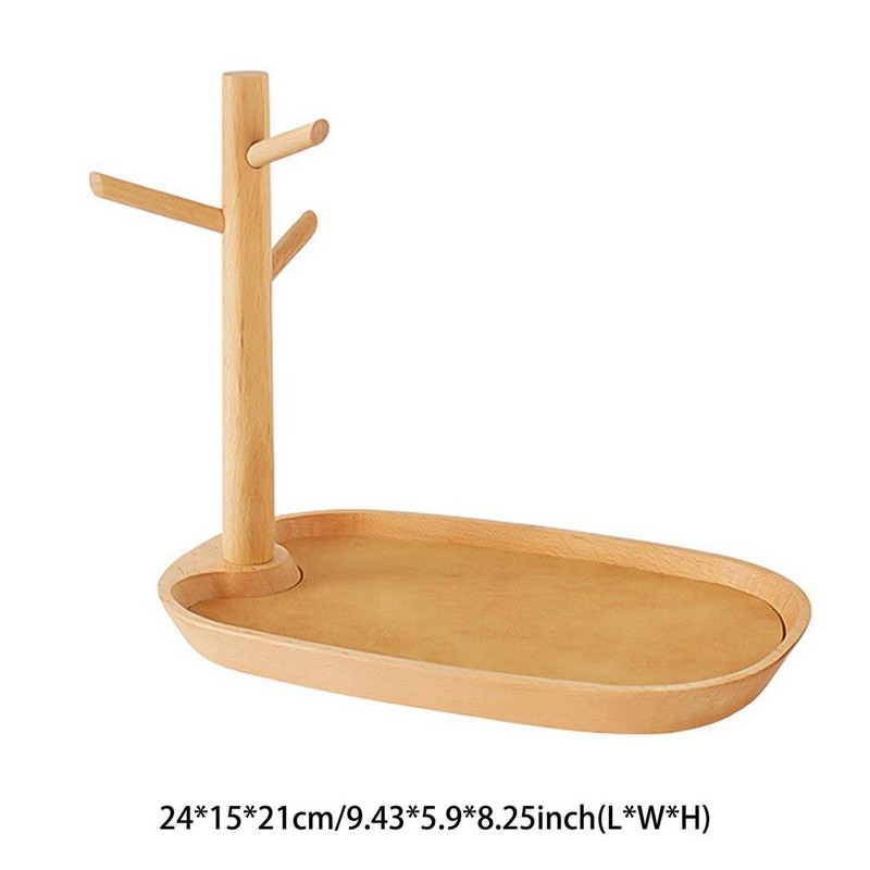 Bükk ág tálca skandináv stílusú tárolópolc lakberendezés Asztali tartó Bejárat Hálószoba Szervező Kulcsok Kis tárgyak