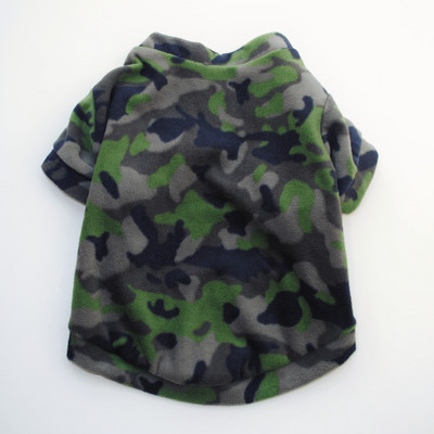 Ζεστό Fleece Ρούχα για σκύλους κατοικίδιων ζώων Χαριτωμένο κρανίο με στάμπα παλτό για σκύλους πουκάμισο για κουτάβι Μπουφάν γαλλικό μπουλντόγκ πουλόβερ Καμουφλάζ για σκύλους