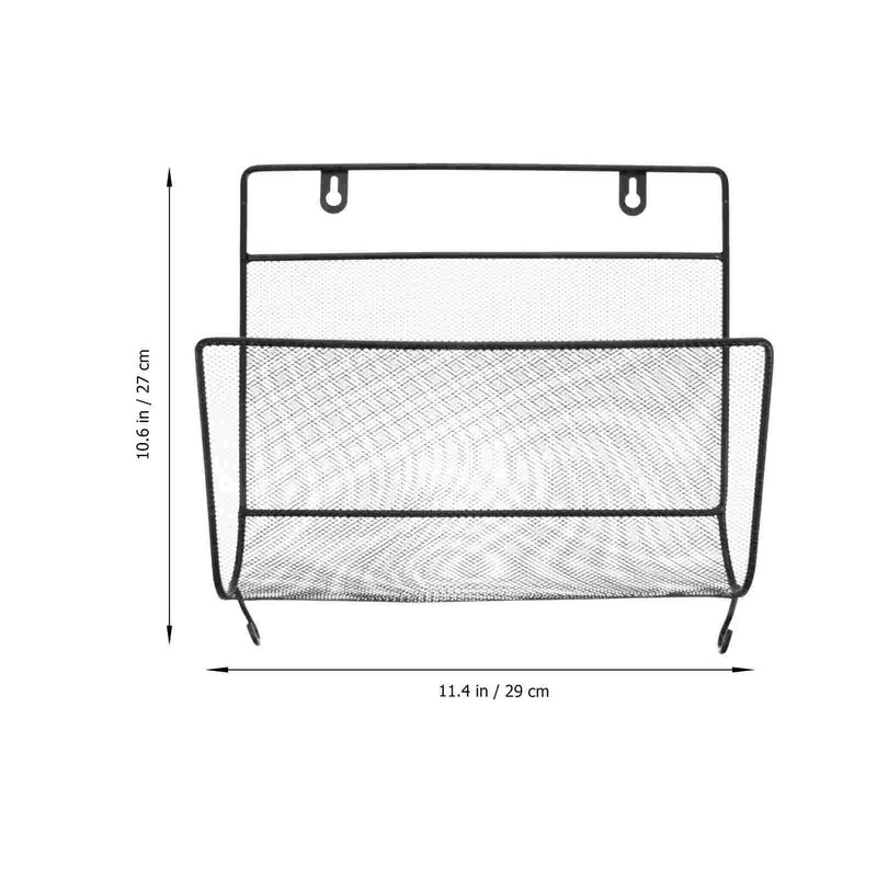 Suport pentru fișiere de perete Suport organizator pentru depozitare Raft de reviste montat pentru agățat Cărți Intrare Cheie Poștă Hârtie Fier Buzunar Dosar birou