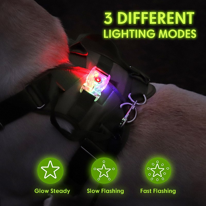 LED suņu iejūga Regulējama neilona mājdzīvnieku vestes iejūga LED zibspuldzes suņu iejūga Kvēlojoša LED gaismas veste vidēji lieliem suņiem Pitbull