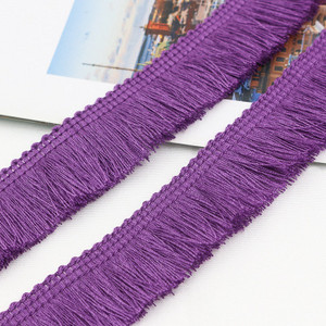 1 m biezas pušķu apmales 2,5 cm platas poliestera aizkaru/spilvenu apdares auskaru/somu apģērbs Dekoratīvā mežģīņu bārkstis šūšana