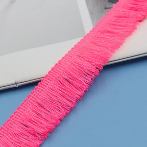 1 m biezas pušķu apmales 2,5 cm platas poliestera aizkaru/spilvenu apdares auskaru/somu apģērbs Dekoratīvā mežģīņu bārkstis šūšana