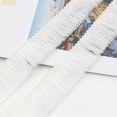 1 m biezas pušķu apmales 2,5 cm platas poliestera aizkaru/spilvenu apdares auskaru/somu apģērbs Dekoratīvā mežģīņu bārkstis šūšana