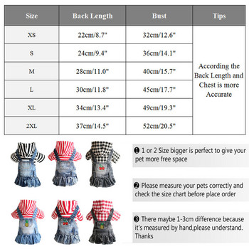 XS-2XL Дънкови дрехи за кучета Cowboy Pet Dog Coat Puppy Clothing For Small Dogs Jeans Jacket Dog Vest Coat Puppy Outfits Cat Drell