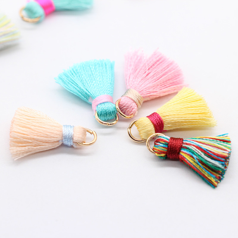 10 bucăți/lot 2 cm mini ciucuri din poliester ciucuri mici pentru bijuterii materiale materiale de descoperire și componente pentru brățară colier