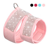 Mekani Bling Puni Rhinestones Pas Mačka Oprtač Topla Zima Kućni ljubimci Štene Mačka Odjeća Prsluk Odjeća za male pse Za Mops Francuski buldog