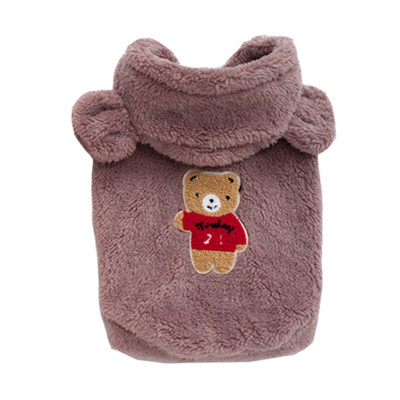 Fleece Dog Hoodie Ziemas mājdzīvnieku suņu apģērbi suņiem Mētelis jaka Mīksts Ropa Perro Franču buldogs Apģērbs Suņiem Mājdzīvniekiem Apģērbs Mopsis