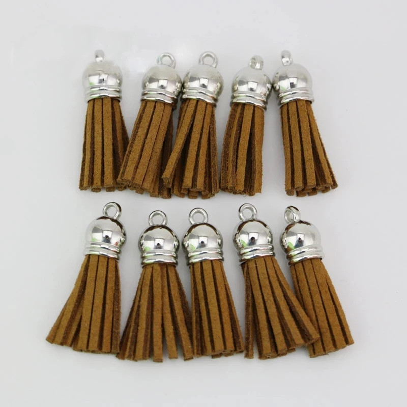 20τμχ/συσκευασία 38mm Vintage Δερμάτινες Φούντες Κοσμήματα Αξεσουάρ Κοσμήματα ευρήματα Σκουλαρίκια Αξεσουάρ Χονδρική Χειροποίητα DIY