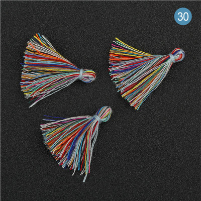 100 bucăți 3 CM mini ață de bumbac țesătură ciucuri bricolaj pandantiv bijuterii brățări chei pentru fabricare franjuri ciucuri artizanat ciucuri accesorii de cusut