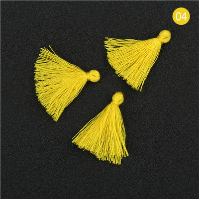 100 bucăți 3 CM mini ață de bumbac țesătură ciucuri bricolaj pandantiv bijuterii brățări chei pentru fabricare franjuri ciucuri artizanat ciucuri accesorii de cusut