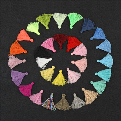 100 bucăți 3 CM mini ață de bumbac țesătură ciucuri bricolaj pandantiv bijuterii brățări chei pentru fabricare franjuri ciucuri artizanat ciucuri accesorii de cusut