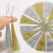 32GAB Zelts zīds Sudrabs Pušķi bārkstis Poliestera kulons Grāmatzīme Rotaslietas Aksesuāri rokdarbiem DIY Aizkari Apģērbi Dekoratīvie