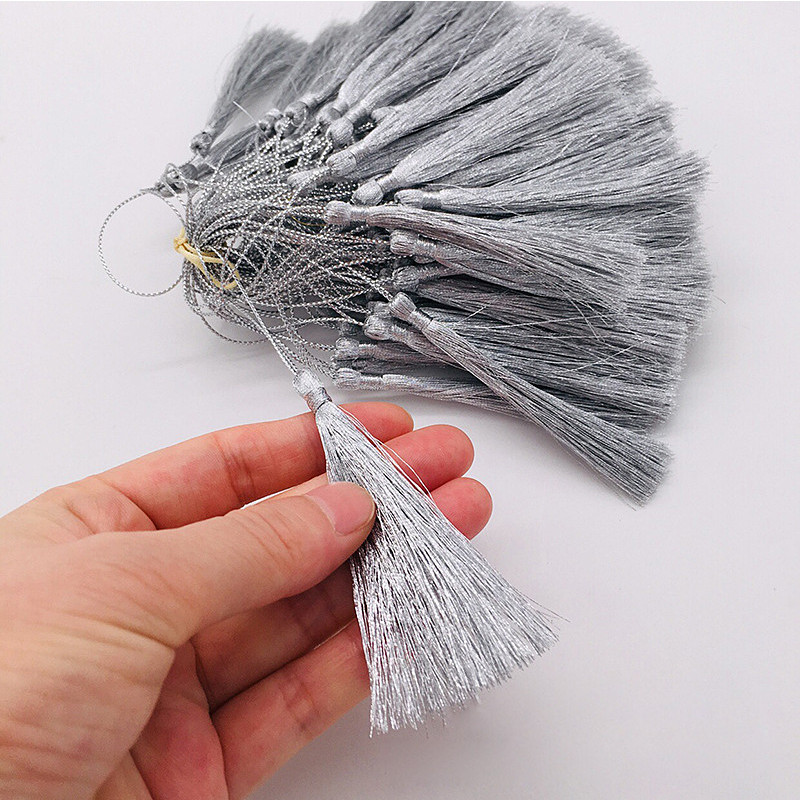 32GAB Zelts zīds Sudrabs Pušķi bārkstis Poliestera kulons Grāmatzīme Rotaslietas Aksesuāri rokdarbiem DIY Aizkari Apģērbi Dekoratīvie