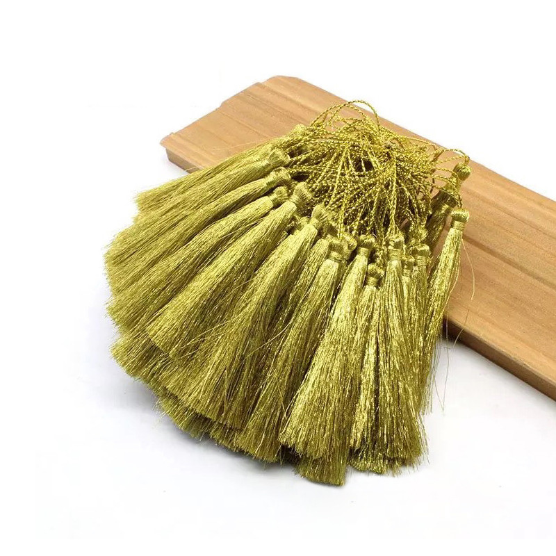 32GAB Zelts zīds Sudrabs Pušķi bārkstis Poliestera kulons Grāmatzīme Rotaslietas Aksesuāri rokdarbiem DIY Aizkari Apģērbi Dekoratīvie