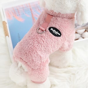 Ziemas kombinezons suņiem Četras kājas, silti mājdzīvnieku suņu apģērbi maziem suņiem Dūnu kombinezoni čivavas mopša flaneļa mīkstam suņa kostīmam