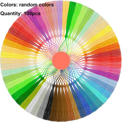 100 db 13 cm-es bojt Könyvjelző Bojt Selymes kézzel készített puha kézműves mini bojt hurkokkal könyvjelzőkhöz barkácsolás kézműves ékszerkészítés