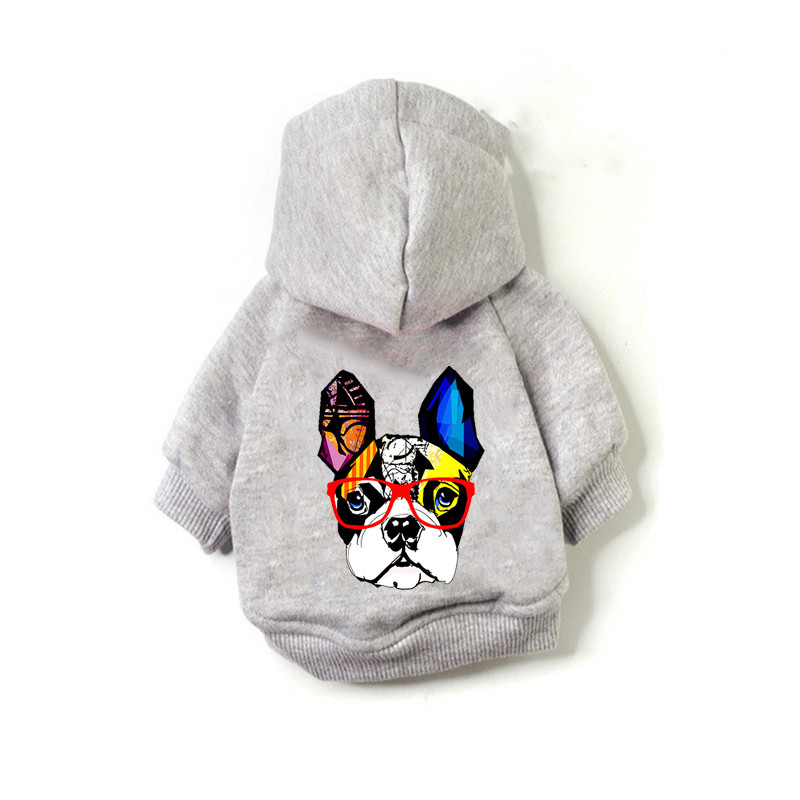 Téli meleg kutyaruhák Pamut kapucnis pulcsik Ruhák kutyáknak Háziállatok ruházata kis közepes méretű kutyáknak Jelmezek Kabát macskáknak Francia bulldog