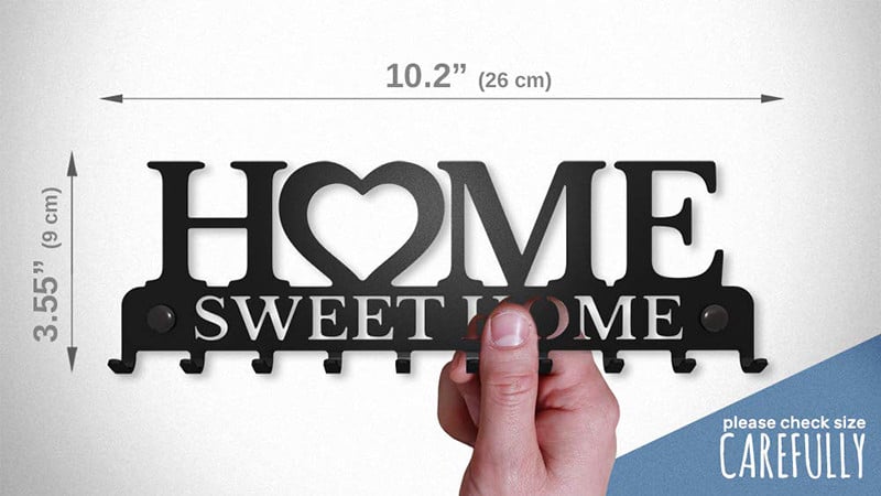 Sweet Home Black Metal Balkonas Sieniniai drabužių kabyklai Raktų laikiklis Virtuvė Organizatorius Vonios kambarys Kabliukai Pakabos Sandėliavimas