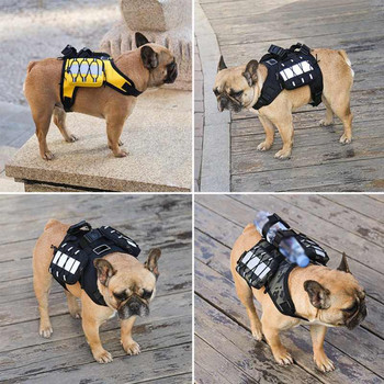 Σακίδιο πλάτης Tactical Dog Harness Nylon γιλέκο εκπαίδευσης κατοικίδιων με Self Carry σακίδιο για σκύλους για μικρά μεσαία μεγάλα σκυλιά