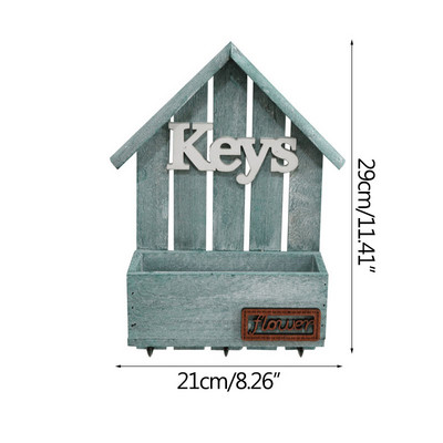 Ar rokām darināts koka sienas kulons atslēgu piekariņu kastīte atslēgu turētājs pakaramais Mājas aksesuāri rokdarbu organizatori Uzglabāšanas kastes sienas plaukta āķis
