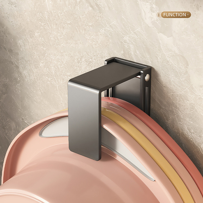 Pie sienas stiprināms vannas izlietnes turētājs āķi Regulējams izlietnes glabāšanas turētājs virtuves vannas istabas izlietnes organizatora plaukti