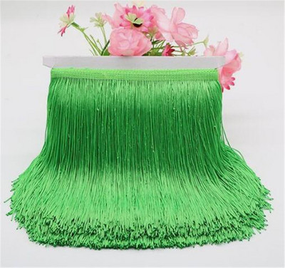 1 μέτρο 20cm Long Fringe Lace Φούντα Πολυεστερική Δαντέλα Διακοσμητική Κορδέλα Λατινική φούστα χορού κρόσσια κουρτίνα για ράψιμο HG02