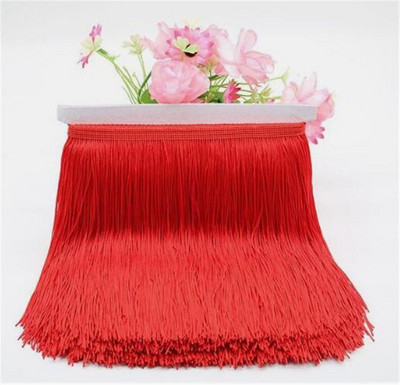 1 μέτρο 20cm Long Fringe Lace Φούντα Πολυεστερική Δαντέλα Διακοσμητική Κορδέλα Λατινική φούστα χορού κρόσσια κουρτίνα για ράψιμο HG02